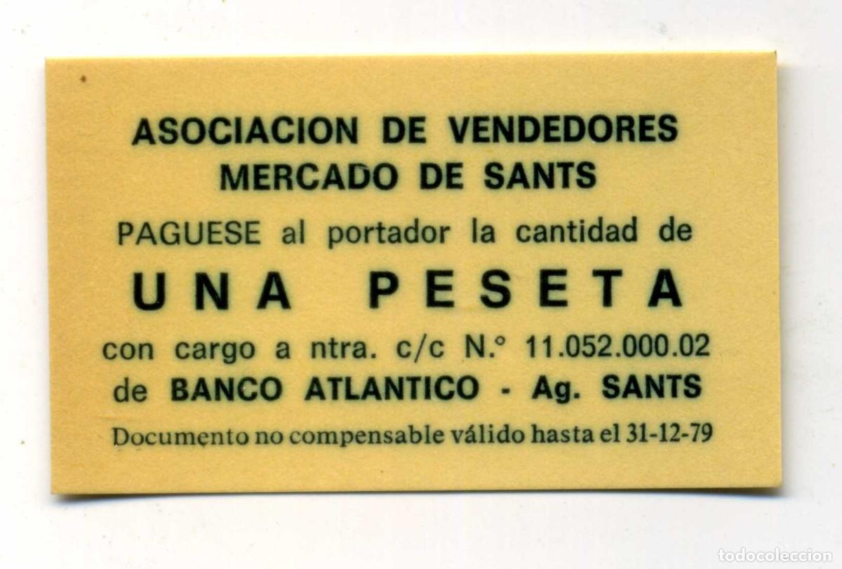 Monedas locales: XS- Fraccionaris 1979 BARCELONA (SANTS) Venedors del Mercat de Sants 1 Pesseta
