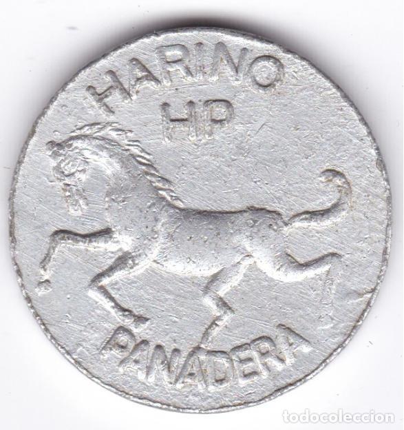 Monedas locales: Harino Panader&iacute;a HP. Moneda cooperativa local Valor 1 Regalo. 25 mm &Oslash;. Aluminio