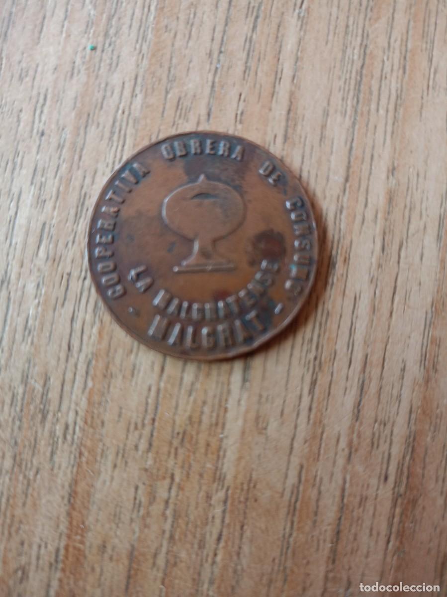 Monedas locales: ORIGINAL. COOPERATIVA OBRERA DE CONSUMO LA MALGRATENSE - MALGRAT - 5 C&Eacute;NTIMOS