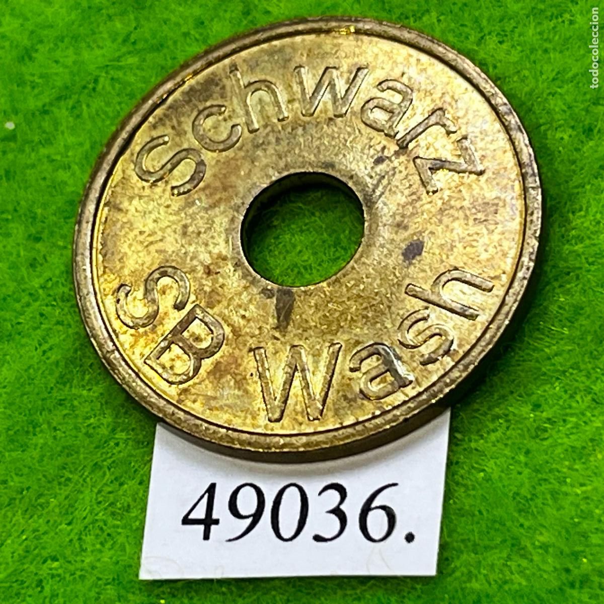 Monedas locales: Ficha Alemania SB Waschanlage, SB Wash, Selbstbedienung, SCHWARTZ, autolavado, carwash, Token, jet&oacute;n