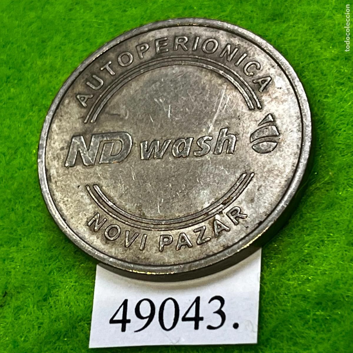 Monedas locales: Ficha Serbia, Novi Pazar, Autoperionica ND Wash, autolavado, carwash, Token, jet&oacute;n