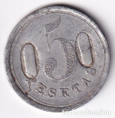 Local Coins: FICHA DE 5 PESETAS DE LA COPERATIVA LA FAMILIAR BORGO&Ntilde;ENSE DE S. VICENTE DE TORELLO (MONEDA)