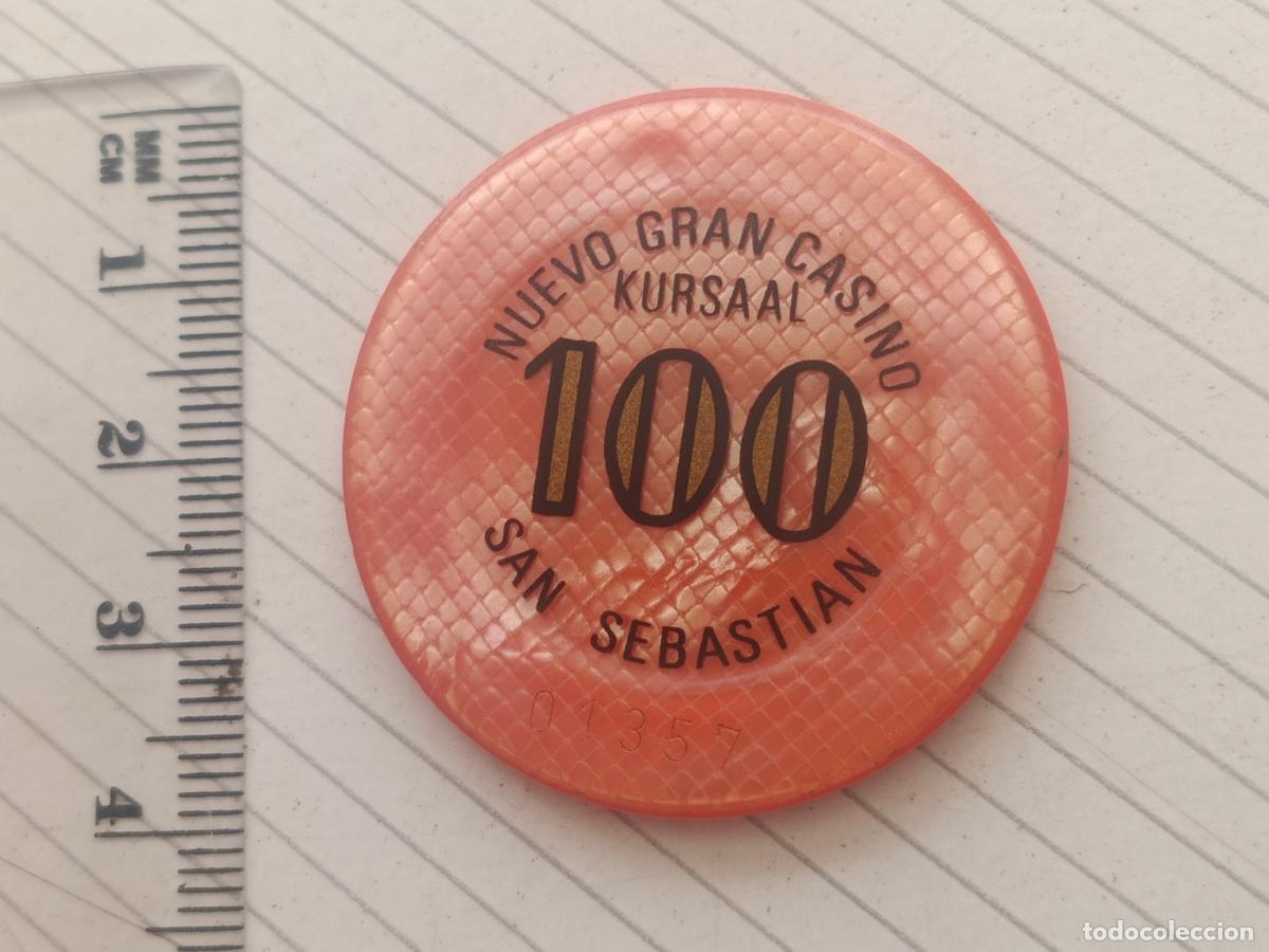 Monedas locales: Ficha Casino Kursaal San Sebasti&aacute;n, 100 pesetas