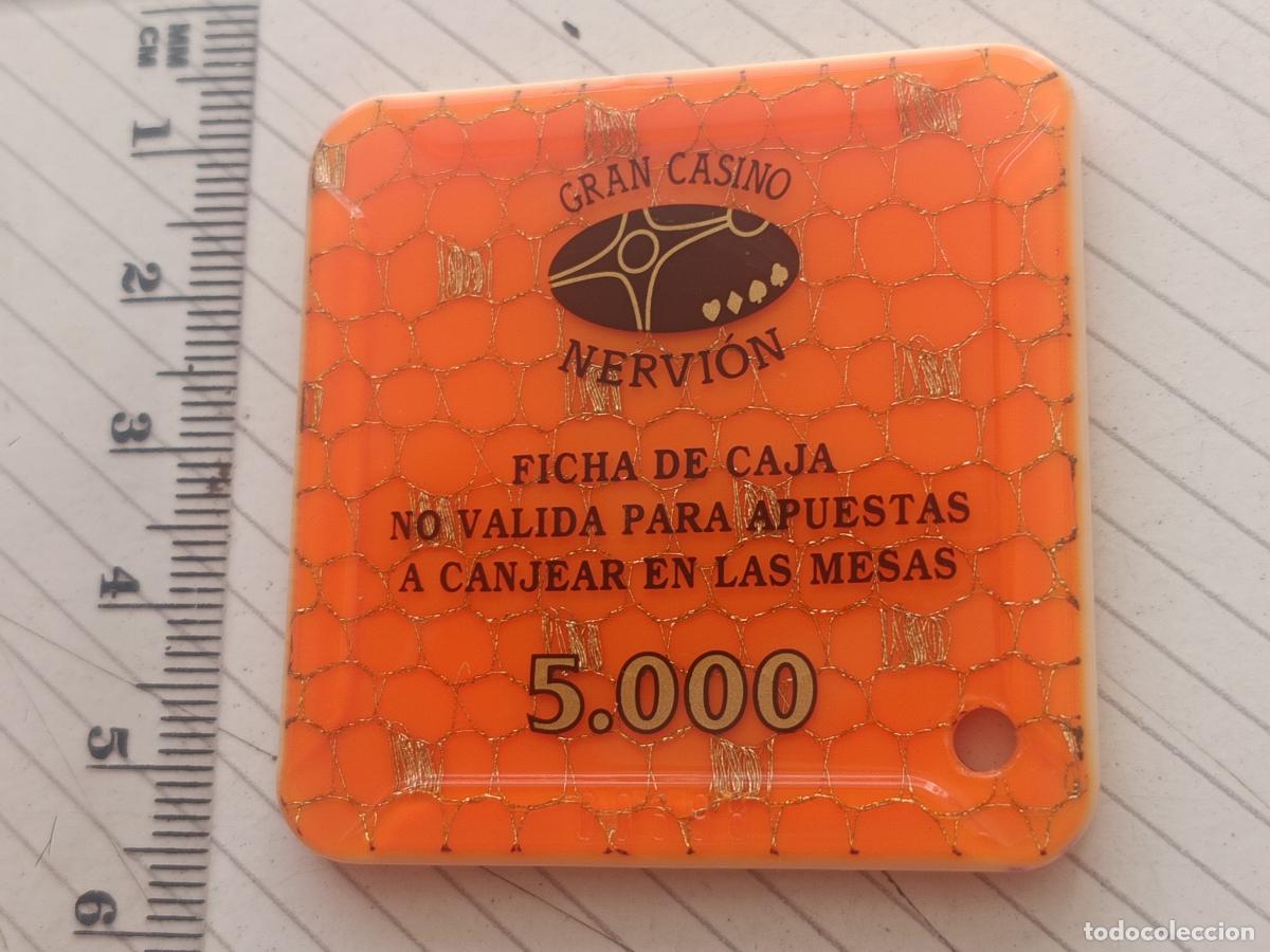 Monedas locales: FICHA GRAN CASINO NERVION( BILBAO) 5000 PESETAS. -48&times;48 MM-.