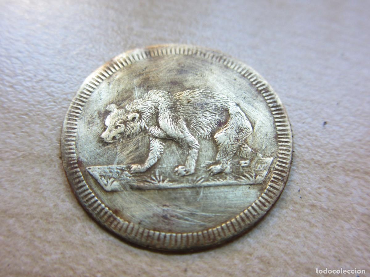 Moedas locais: Ficha de juego (Spiel Marke )con oso De Finales S XIX Di&aacute;metro 1,8 cm
