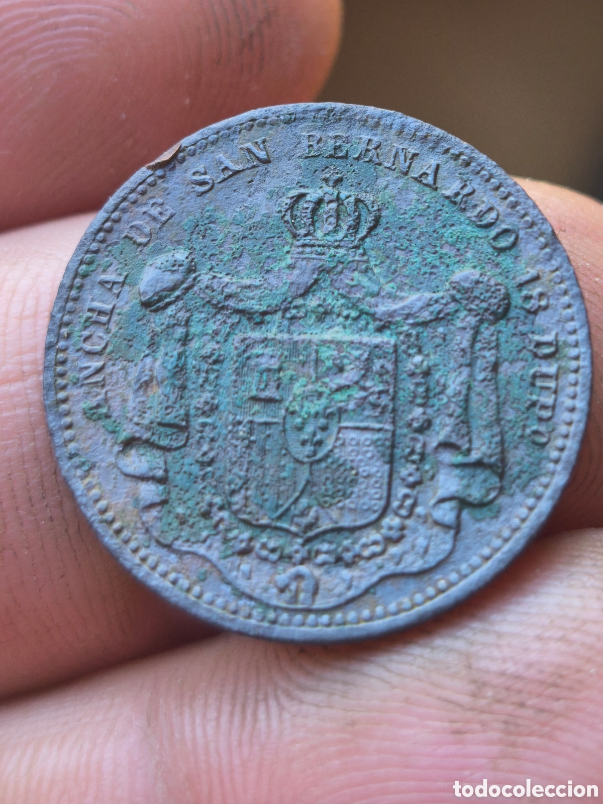 Monedas locales: Ficha token Alfonso XII Madrid