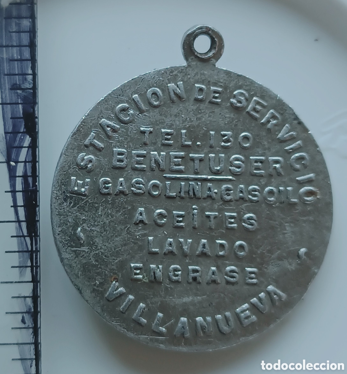 Monedas locales: Medalla estaci&oacute;n servicio Villanueva Valencia