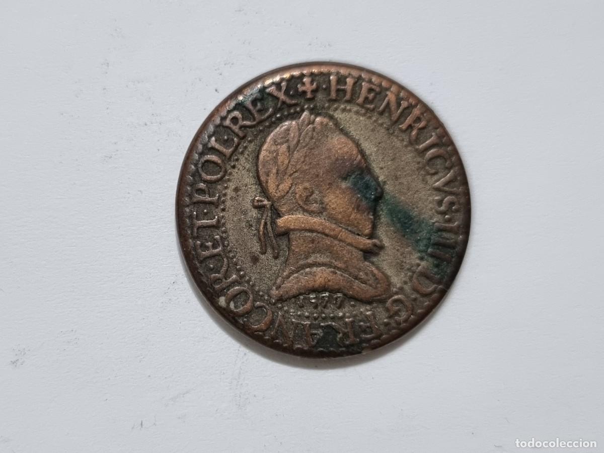 Monedas locales: Moneda 25mm Ficha n.16 Jeton Token Coleccion BP 1577 Henri III Francia 1968
