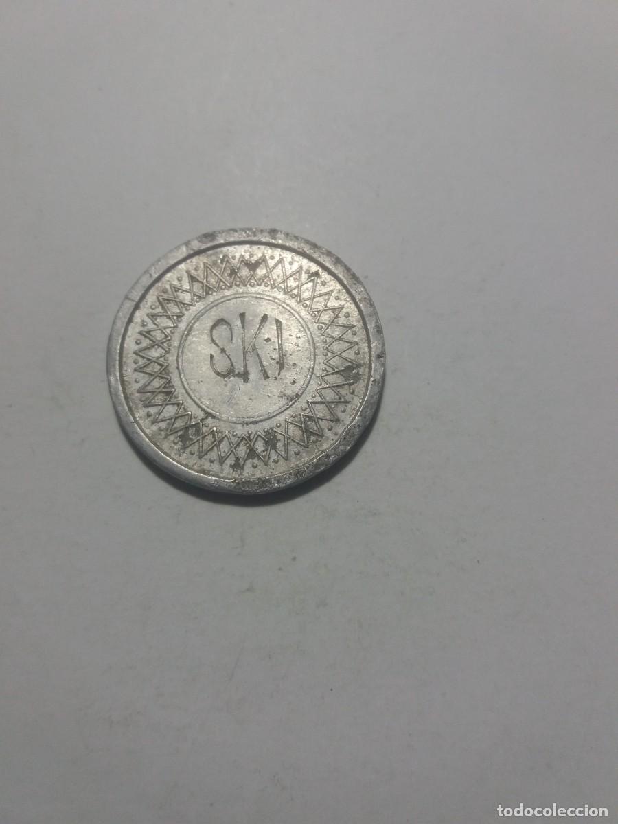 Monedas locales: Ficha Cooperativa 1 Peseta SKI Aluminio