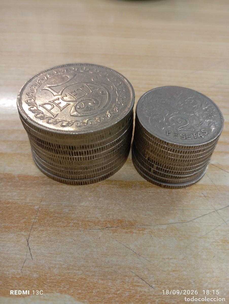 Monedas locales: LOTE 20 MONEDAS FICHAS DE CASINO MODERNISTAS 10 DE 5 PESETAS Y 10 DE 2 PESETAS