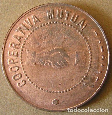Monedas locales: FICHA 10 C&Eacute;NTIMOS - COOPERATIVA MUTUA (MANLLEU)
