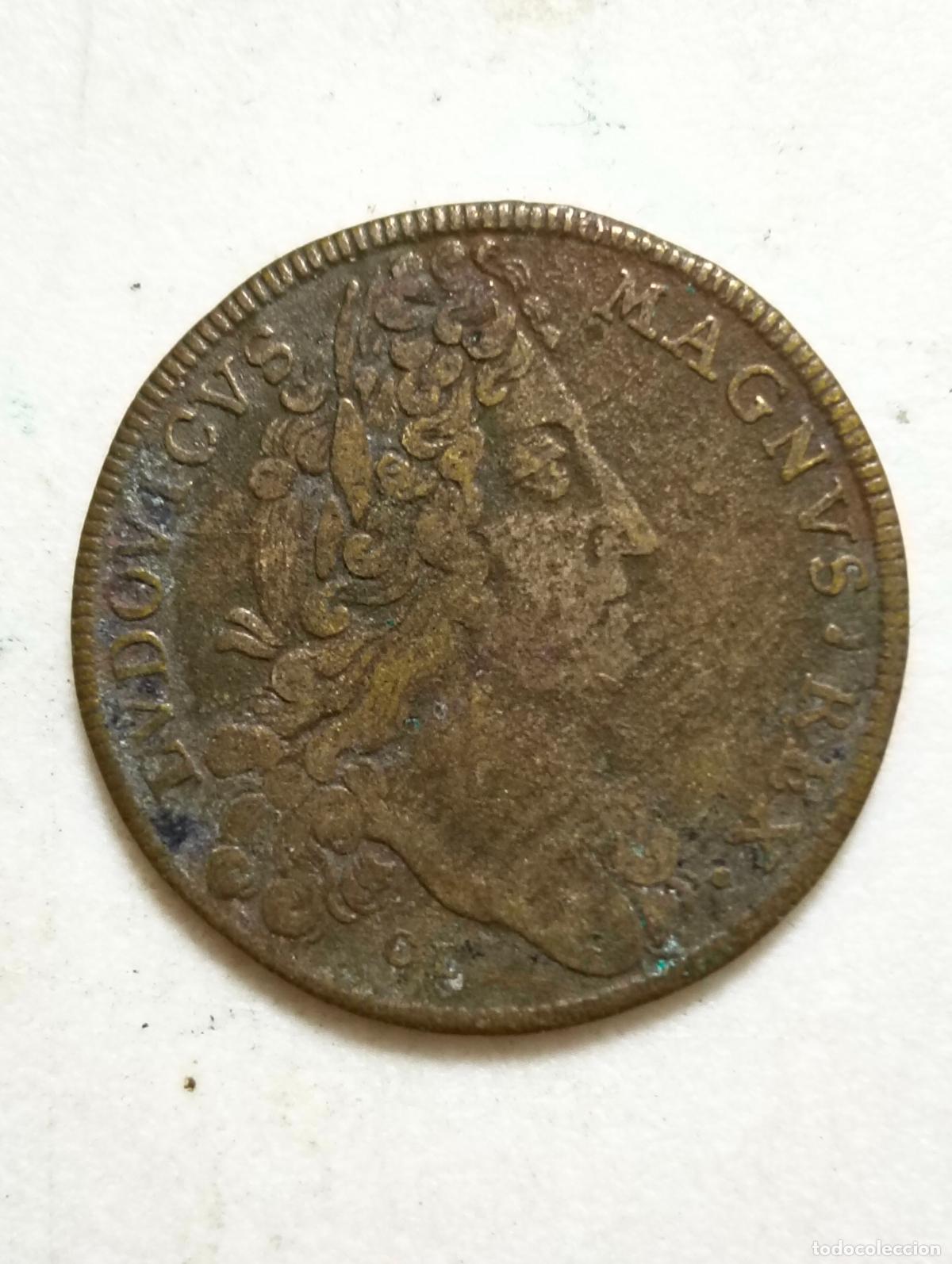 Monedas locales: JETON O FICHA EPOCA LUIS XIV FRANCIA, LUDOVICUS MAGNUS REX
