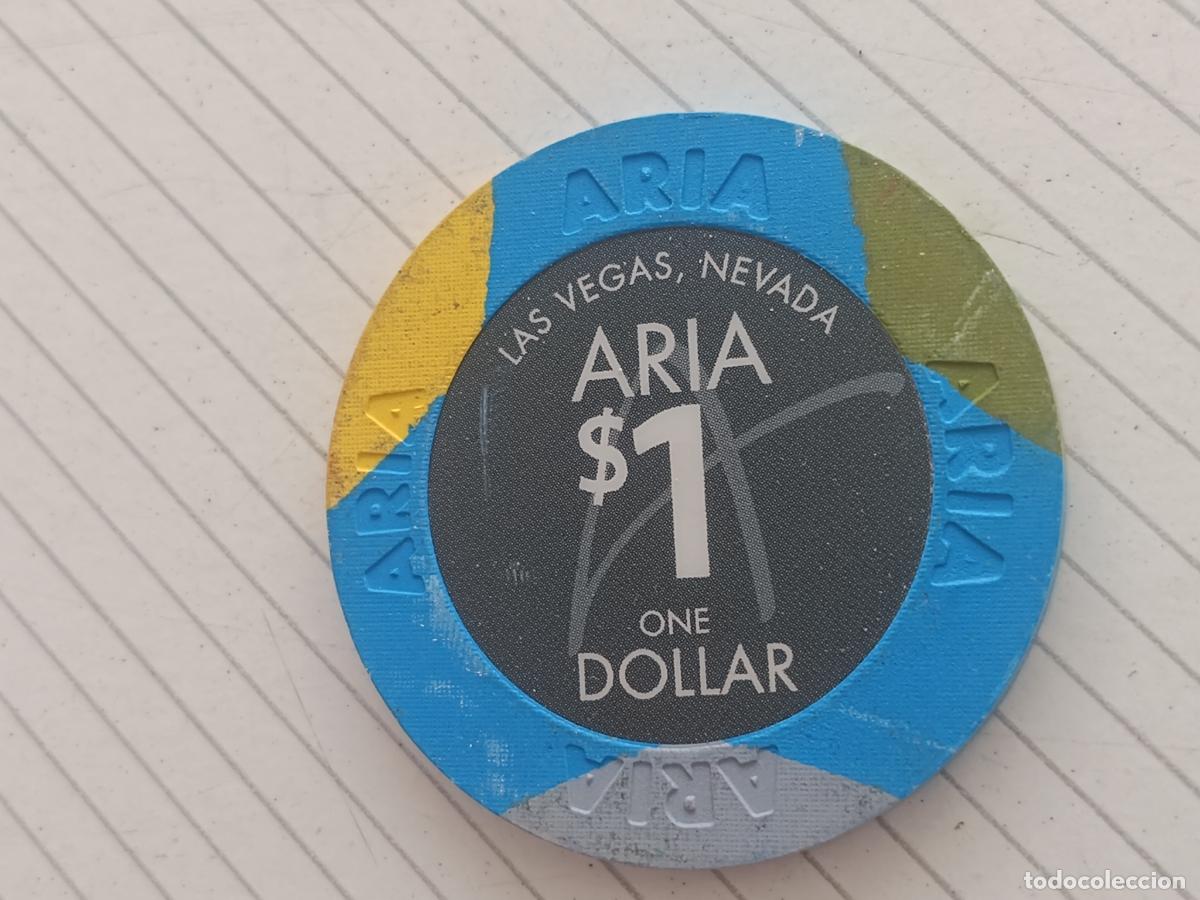 Monedas locales: Casino Aria Ficha de 1 dollar. Las Vegas, Estados Unidos