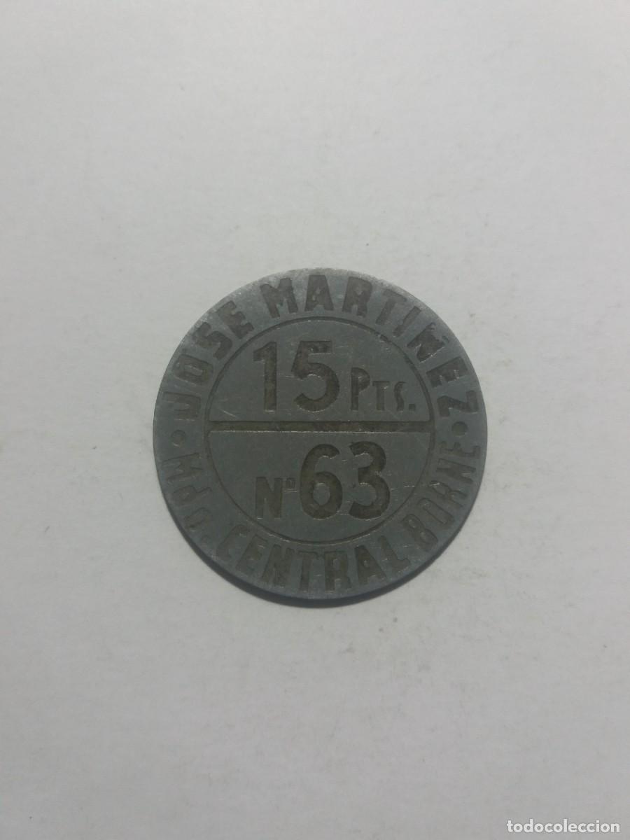Monedas locales: Ficha Cooperativa 15 Pts. JOSE MARTINEZ N&ordm;.63 Borne