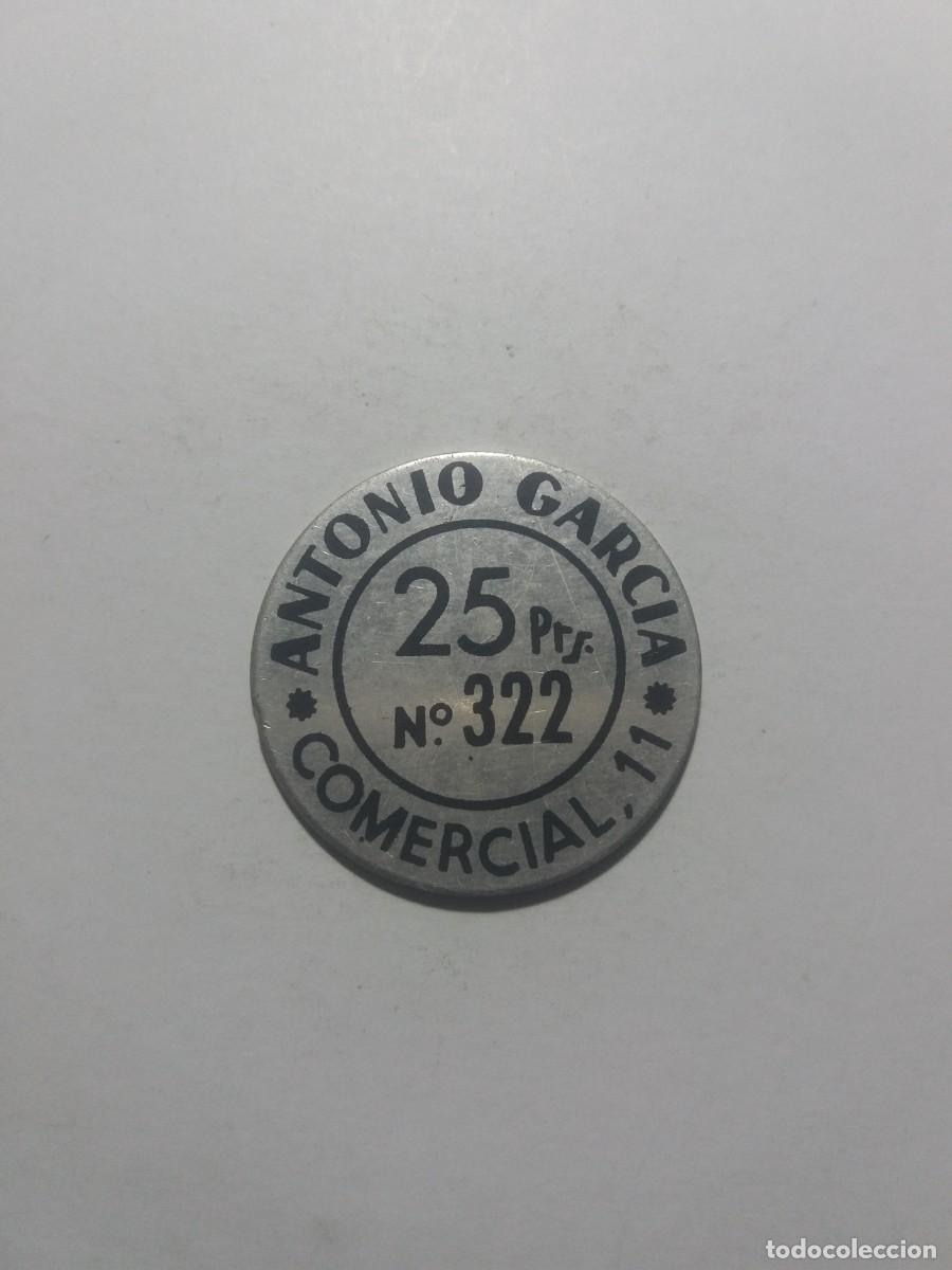 Monedas locales: Ficha Cooperativa 25 Pts. ANTONIO GARCIA 322 Comercial 11