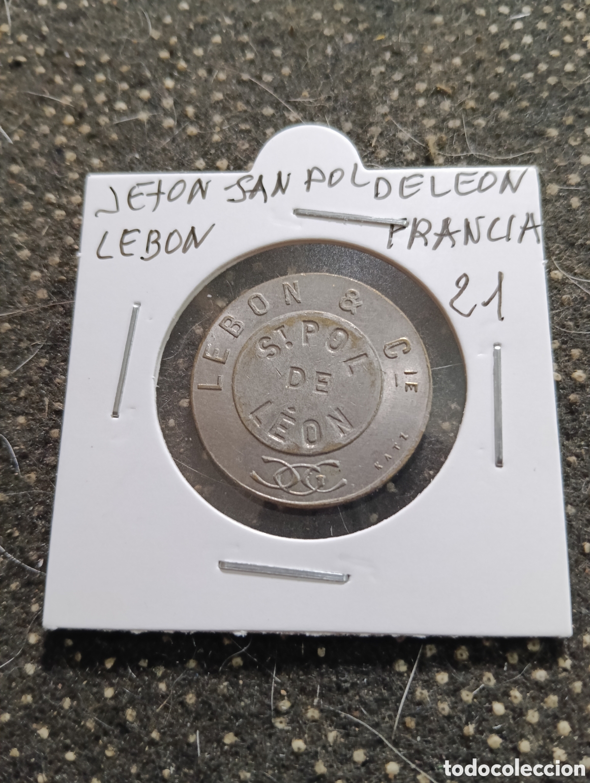 Monedas locales: Token o Jeton San Pol de Le&oacute;n Lebon Francia