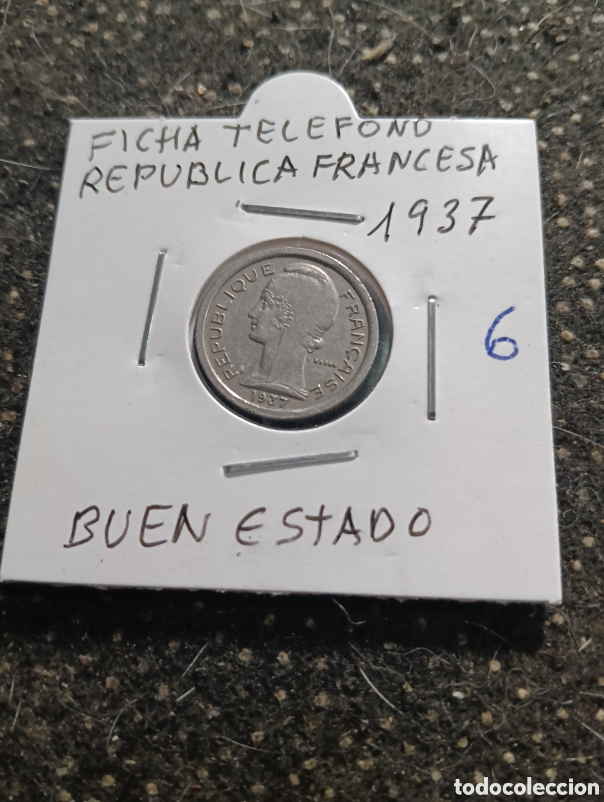 Monedas locales: Token o Jeton Francia Ficha de Tel&eacute;fono 1937
