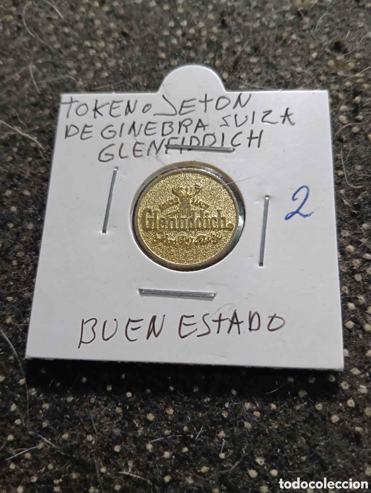 Monedas locales: Token o Jeton Ficha recreativa de Ginebra Suiza Glenfiddich