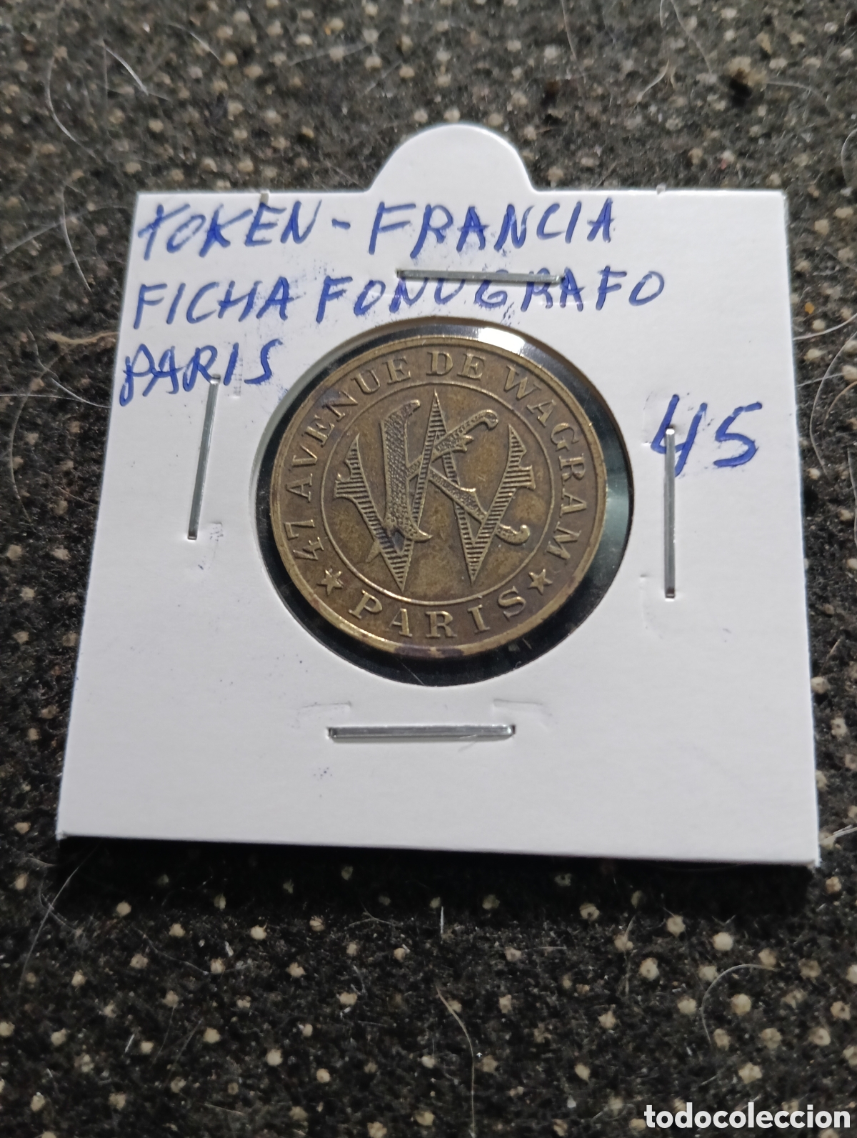 Monedas locales: Token o Jeton Francia ficha Fon&oacute;grafo Paris