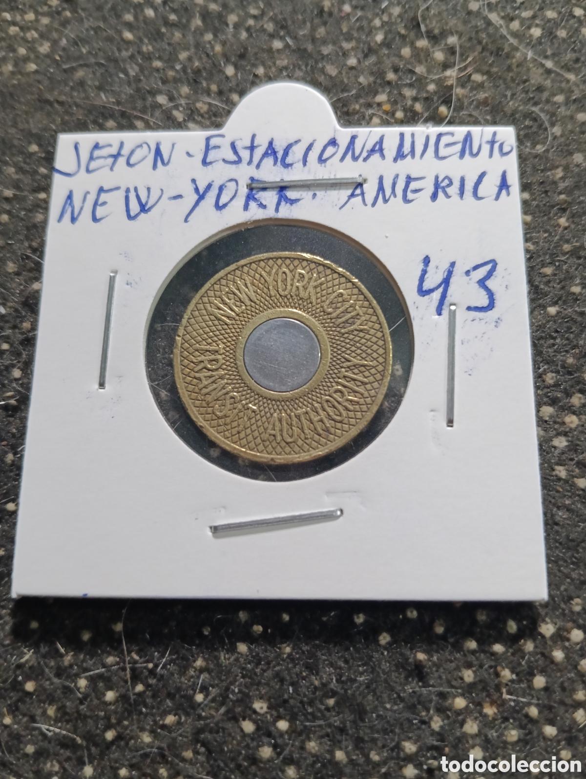 Monedas locales: Token o Jeton Nueva York Estados Unidos ficha de estacionamiento