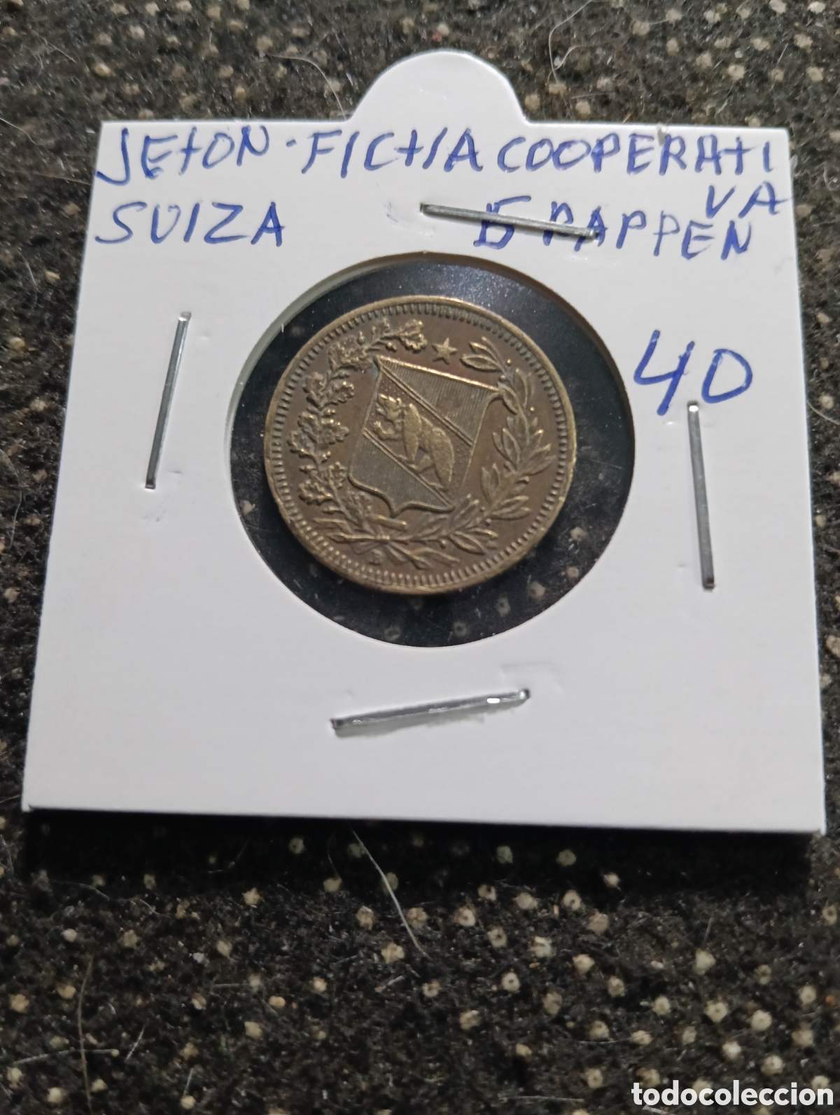 Monedas locales: Token o Jeton Suiza Cooperativa 5 Rappen