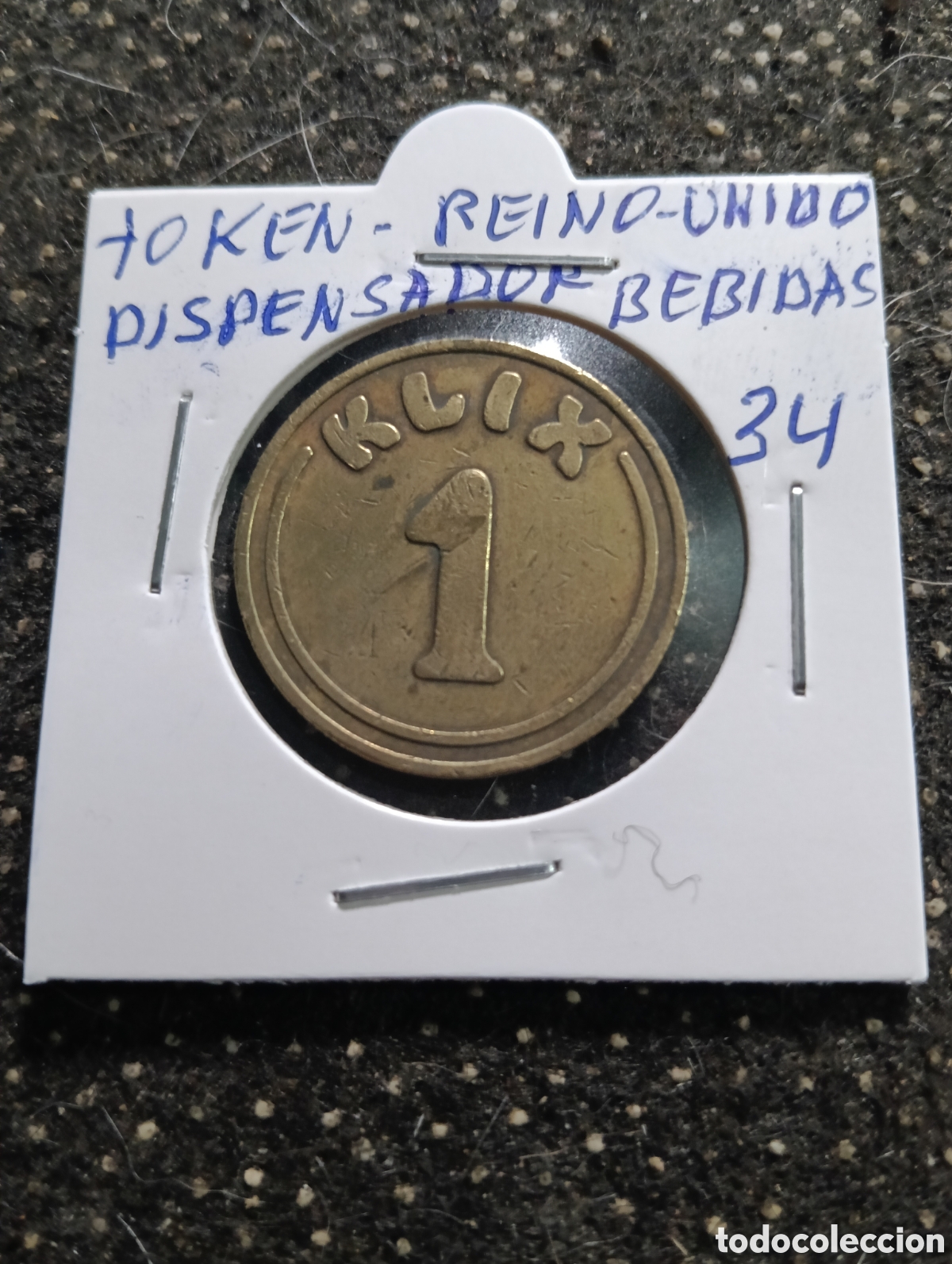 Monedas locales: Token o Jeton Reino Unido ficha dispensadores de bebidas