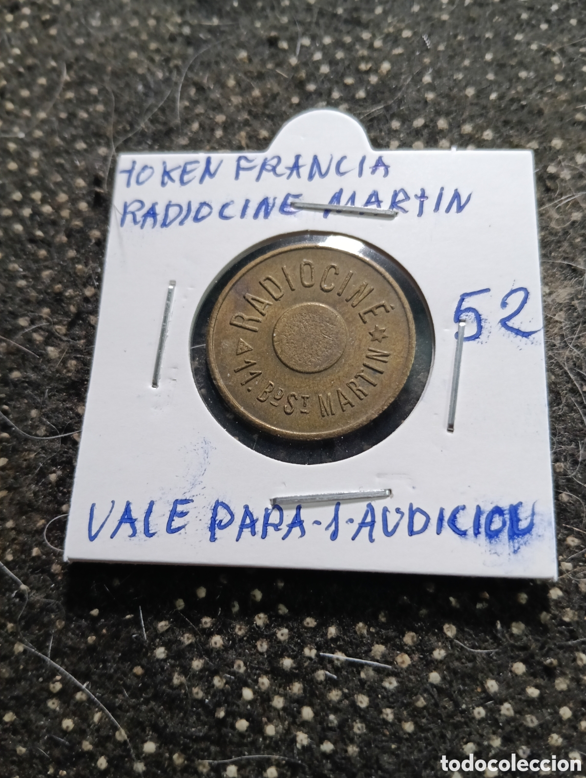 Monedas locales: Token o Jeton Francia Radio cine Mart&iacute;n, vale para una audicion