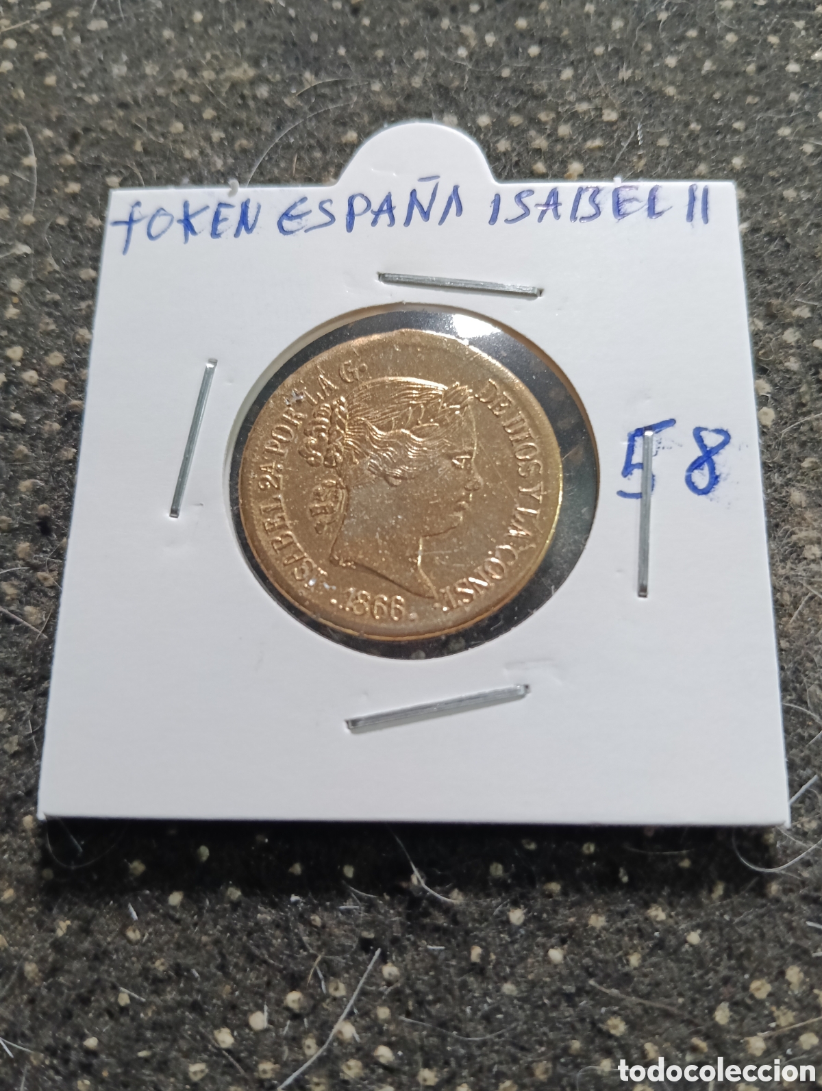 Monedas locales: Token o Jeton Espa&ntilde;a Isabel II 40 Cts. de Escudo