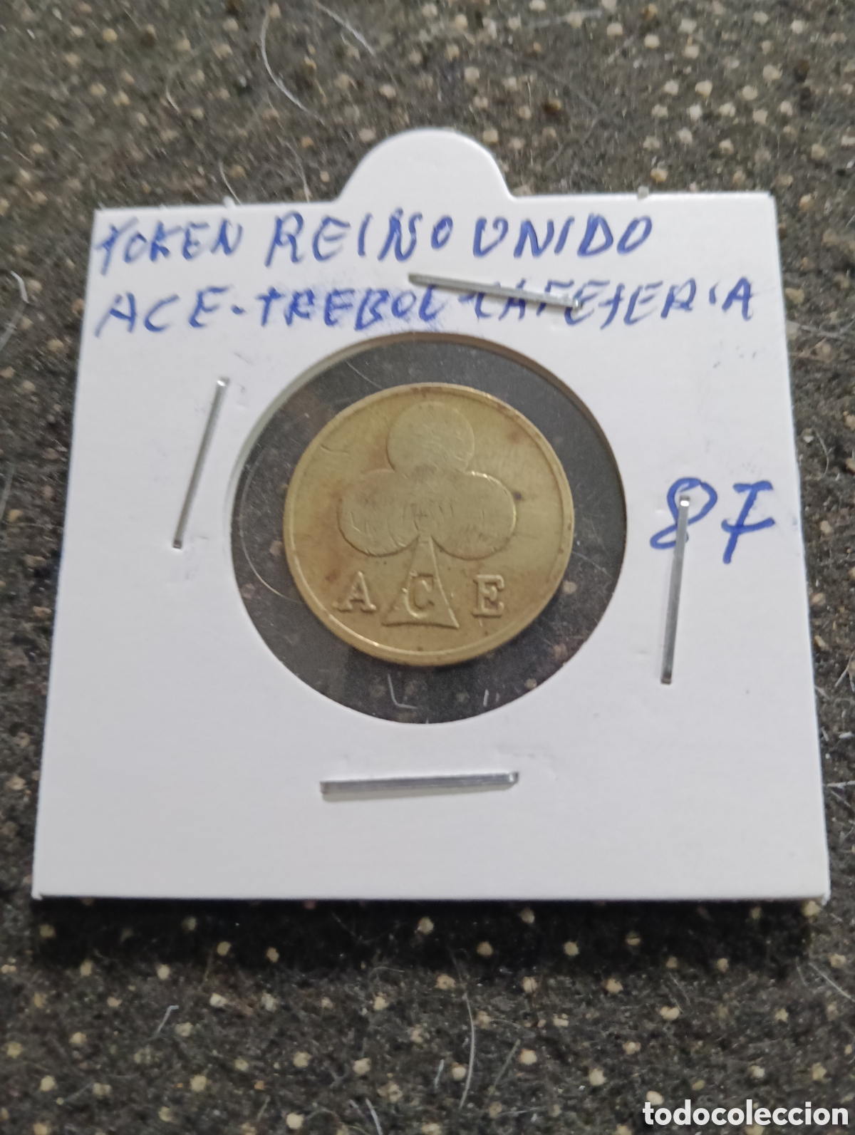 Monedas locales: Token o Jeton Reino Unido A.C.E. tr&eacute;bol ficha de cafeter&iacute;a