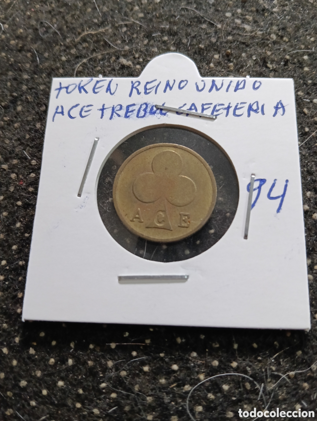 Monedas locales: Token o Jeton Reino Unido A.C.E. tr&eacute;bol ficha de cafeter&iacute;a