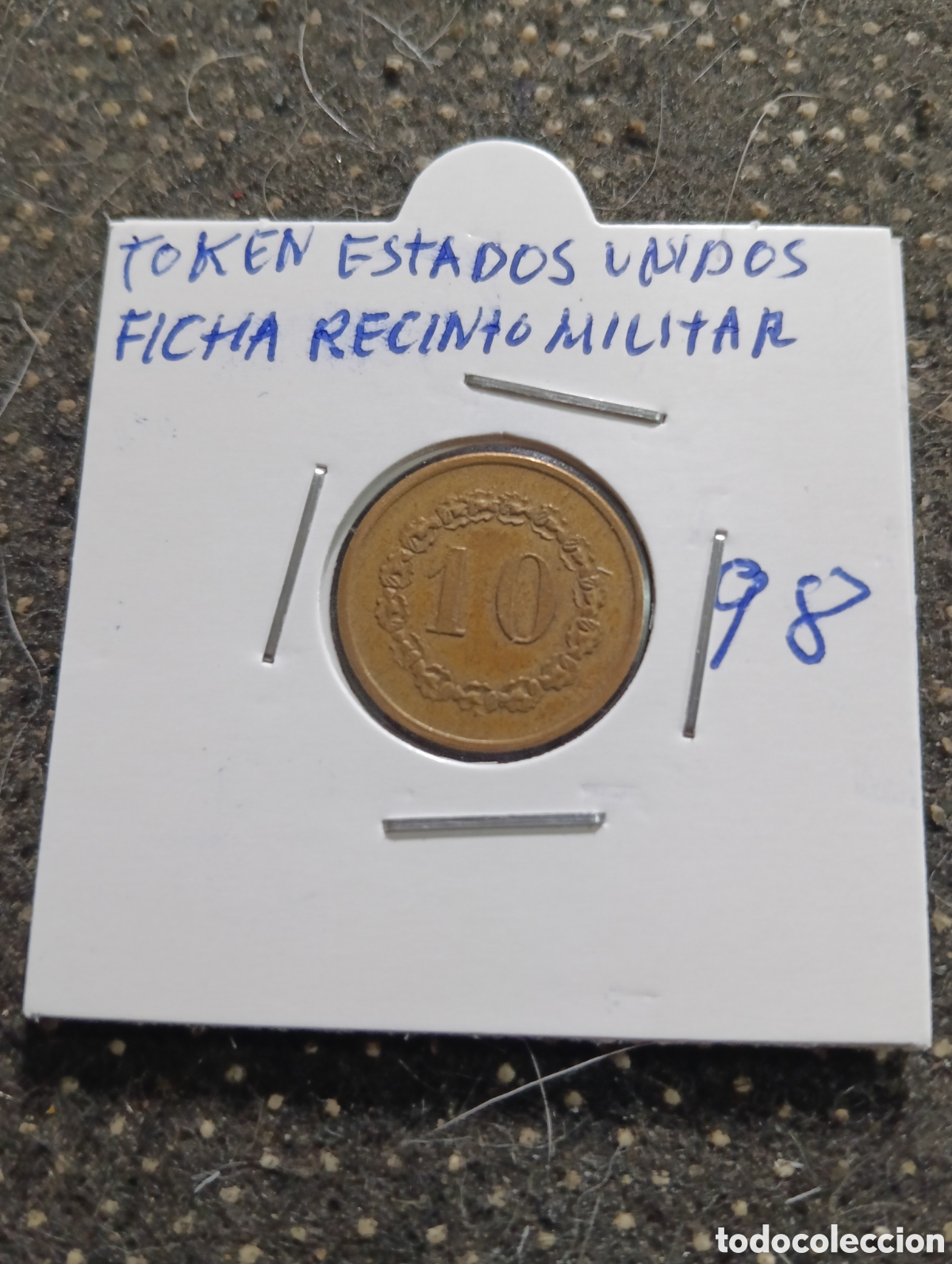 Monedas locales: Token o Jeton Estados Unidos ficha recinto militar