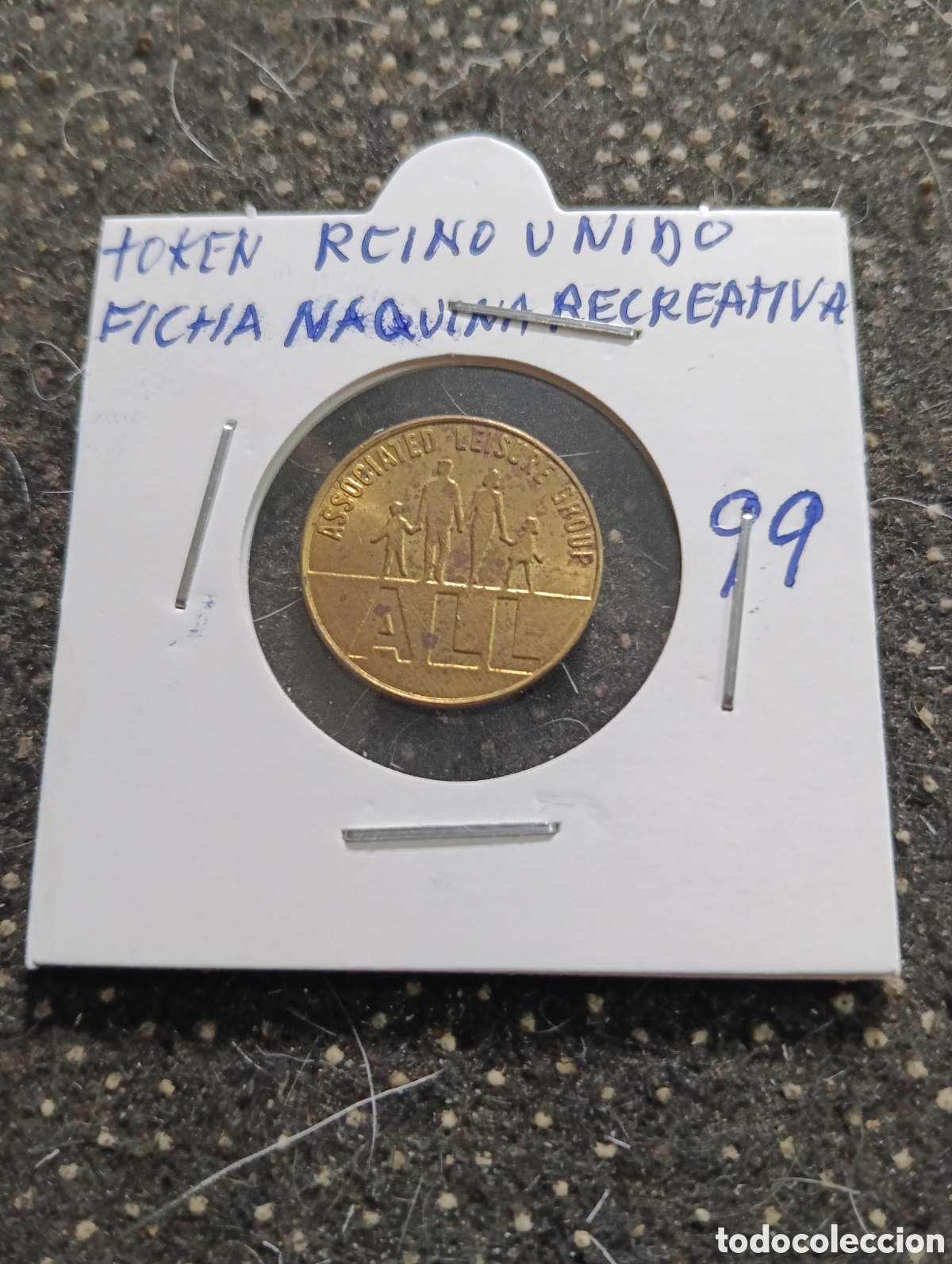 Monedas locales: Token o Jeton Reino Unido ficha m&aacute;quina recreativa