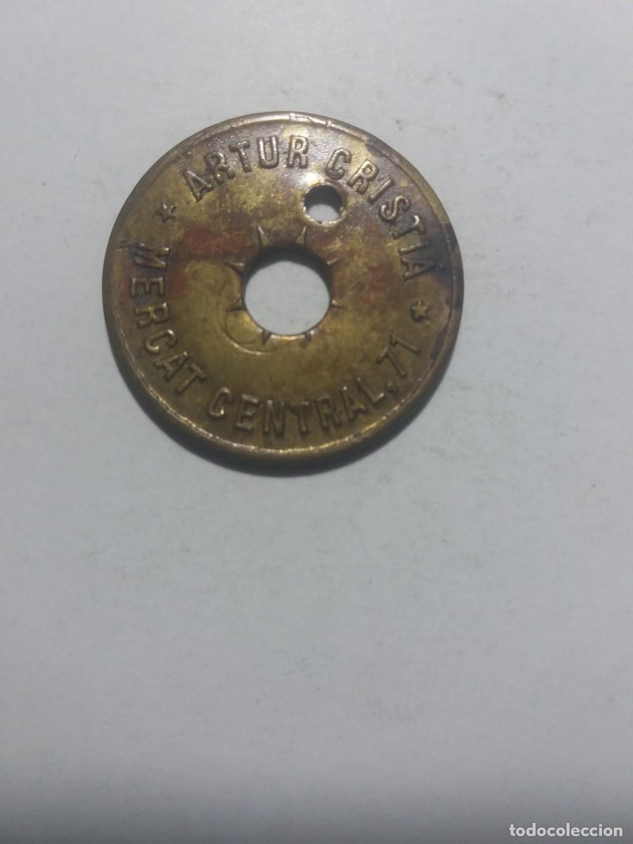 Monedas locales: Ficha Cooperativa 2 Pessetes ARTUR CRISTIA Mercado Central 71