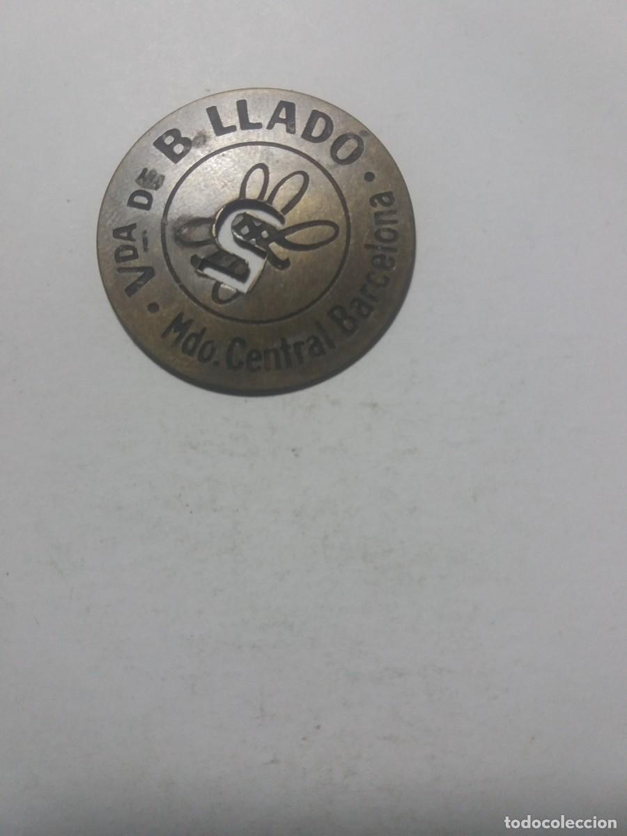 Monedas locales: Ficha 5 Vda.B. LLAD&Oacute; Mdo. Central Barcelona - Foto 2