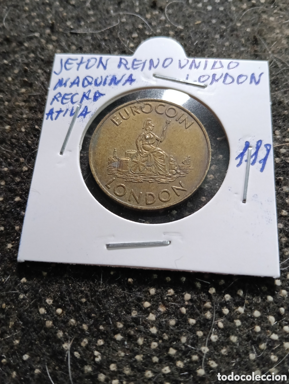 Monedas locales: Token o Jeton Reino Unido London M&aacute;quinas Recreativas