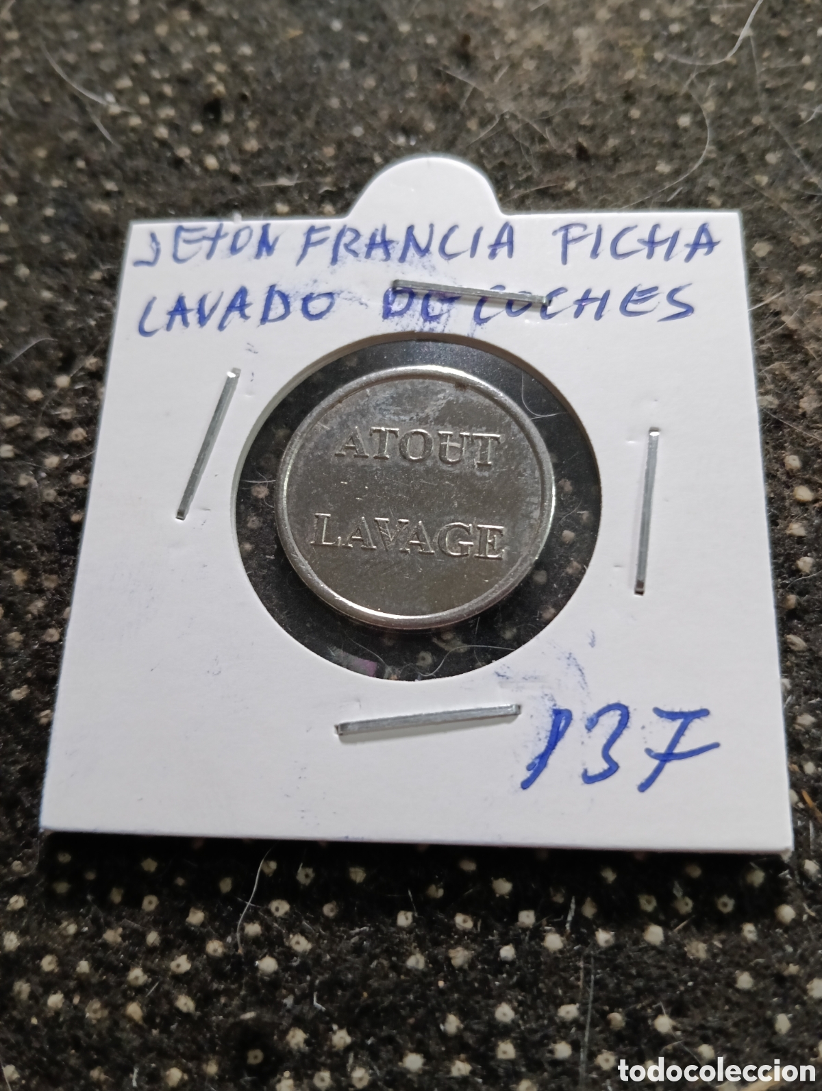 Monedas locales: Token o Jeton Francia Ficha lavado de coches