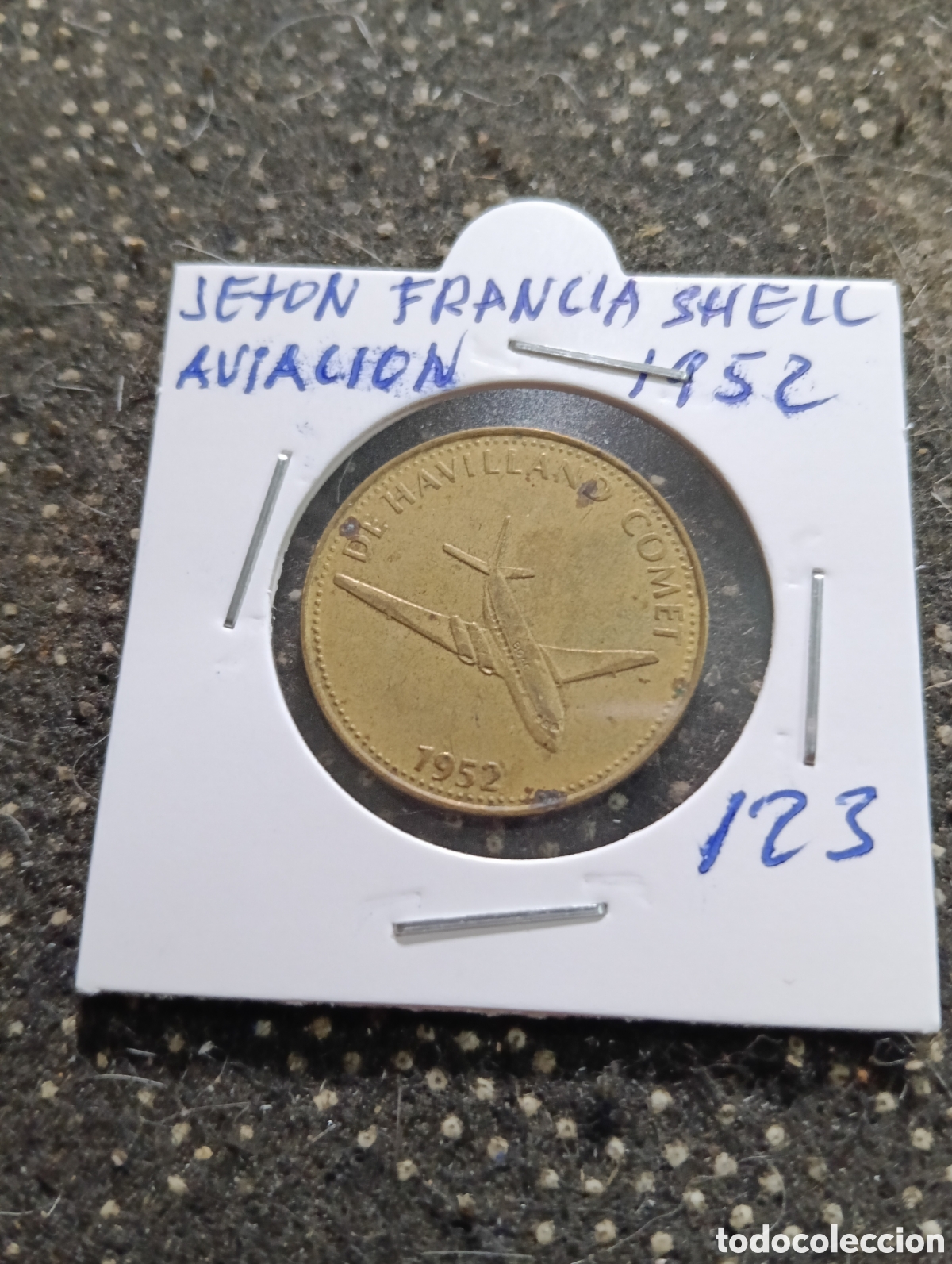 Monedas locales: Token o Jeton Francia Ficha Shell Aviaci&oacute;n