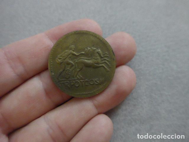 Monedas locales: Antigua ficha o moneda a identificar: Goofy Augustus imperator, trpotcos II, original