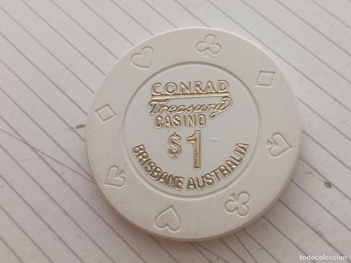Monedas locales: Ficha de Casino. Conrad Treasury Casino, Brisbane, Australia