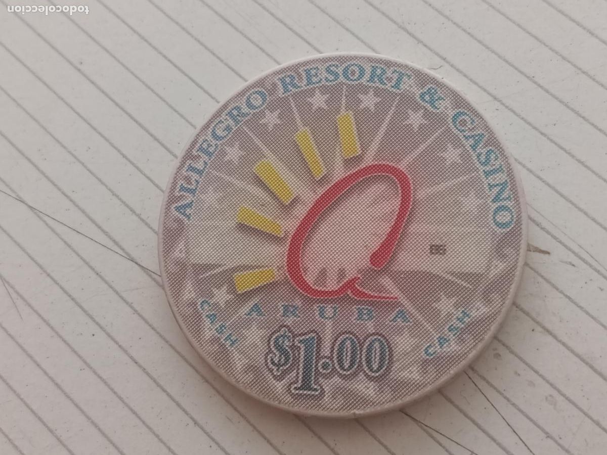 Monedas locales: Ficha de Casino. Allegro Resort, Aruba