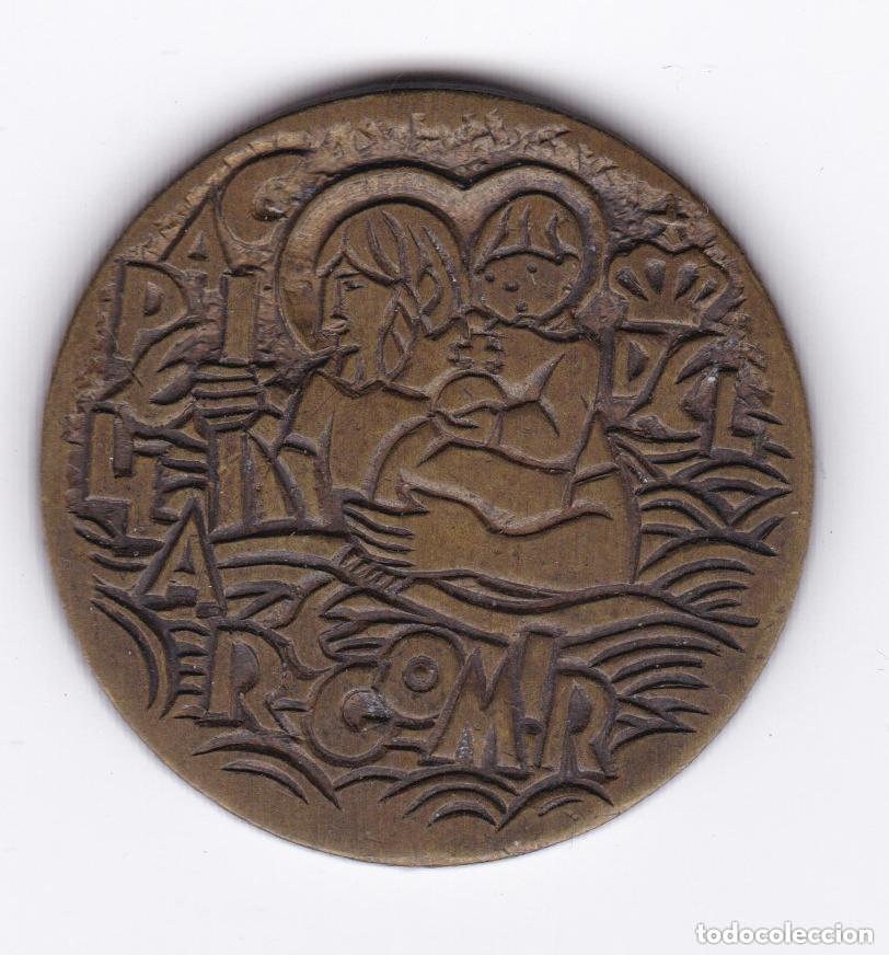 Moedas locais: Capilla del Recomir (Barcelona). Rara moneda, ficha local, catecismo parroquial, propaganda.