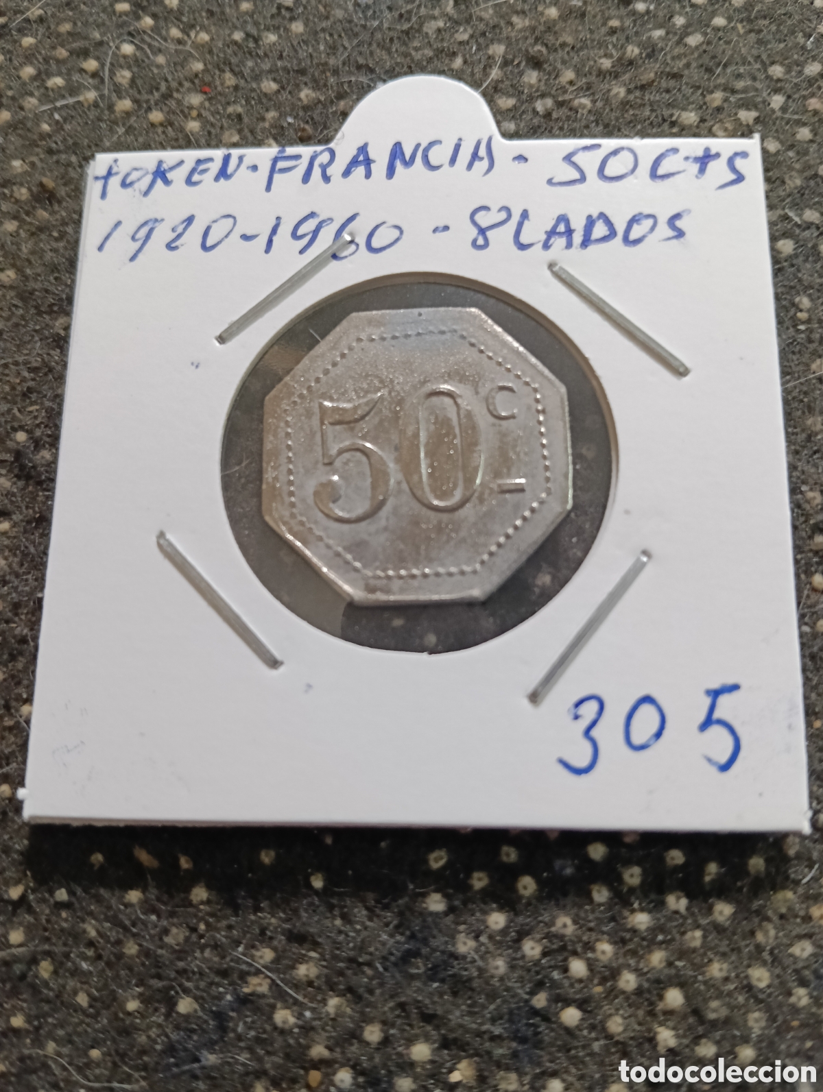 Monedas locales: Token o Jeton Francia 50 CTS. aluminio