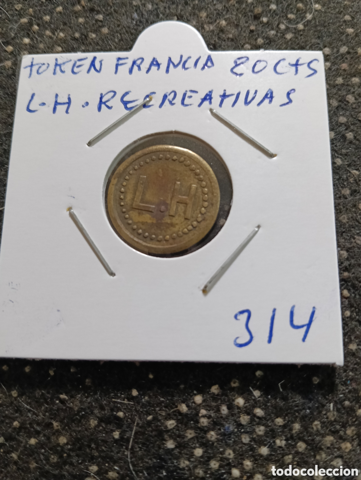 Monedas locales: Token o Jeton Francia 20 Cts maquina recreativa 1937