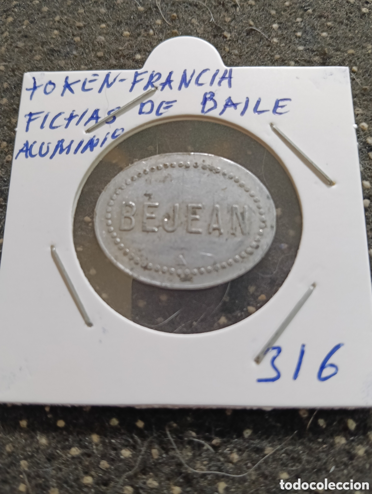 Monedas locales: Token o Jeton Francia Fichas de Baile en Aluminio