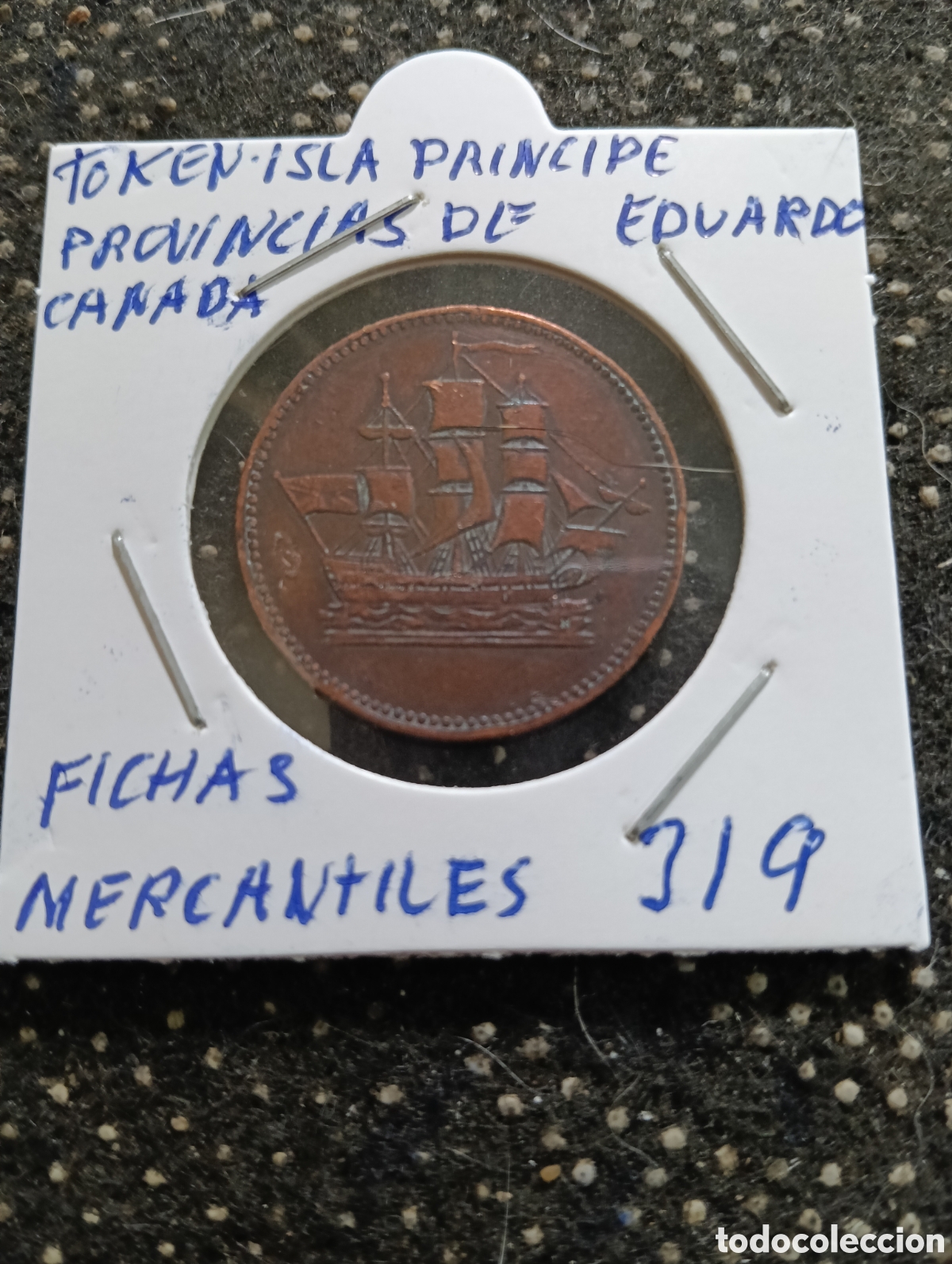 Monedas locales: Token o Jeton isla del pr&iacute;ncipe Eduardo Provincias de Canad&aacute; fichas mercantiles