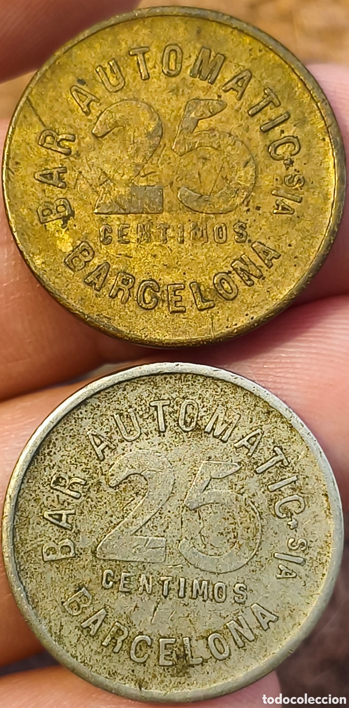 Monedas locales: AL978/979v - Bar Autom&agrave;tic - Barcelona - 10 c&eacute;ntimos