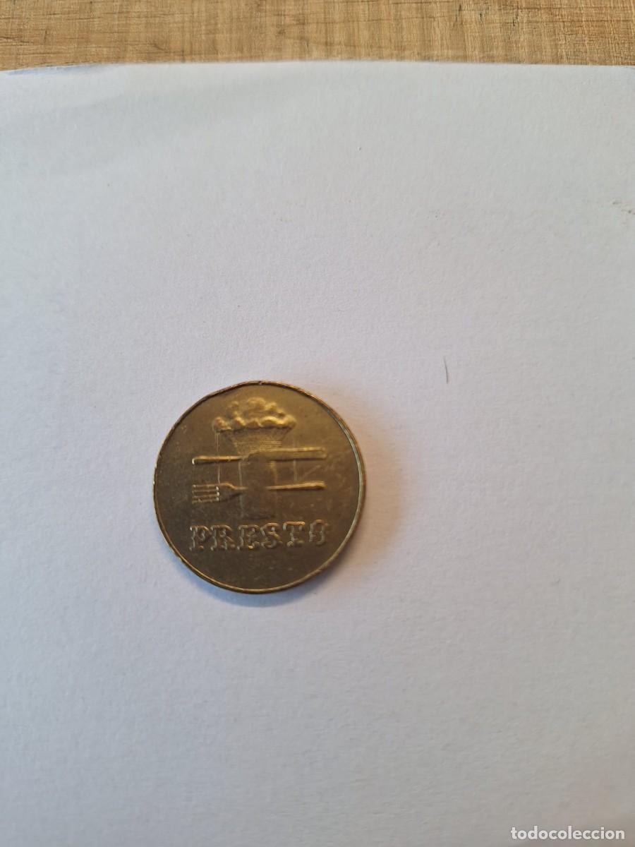 Monedas locales: RARA FICHA 25 CTS BAR PRESTO MADRID