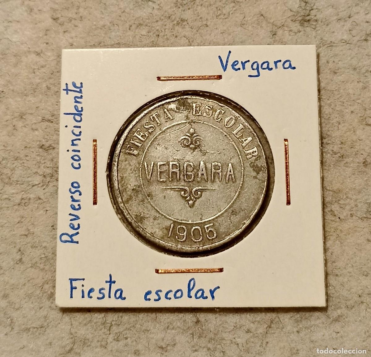Monnaies locales: FICHA VERGARA FIESTA ESCOLAR 1905