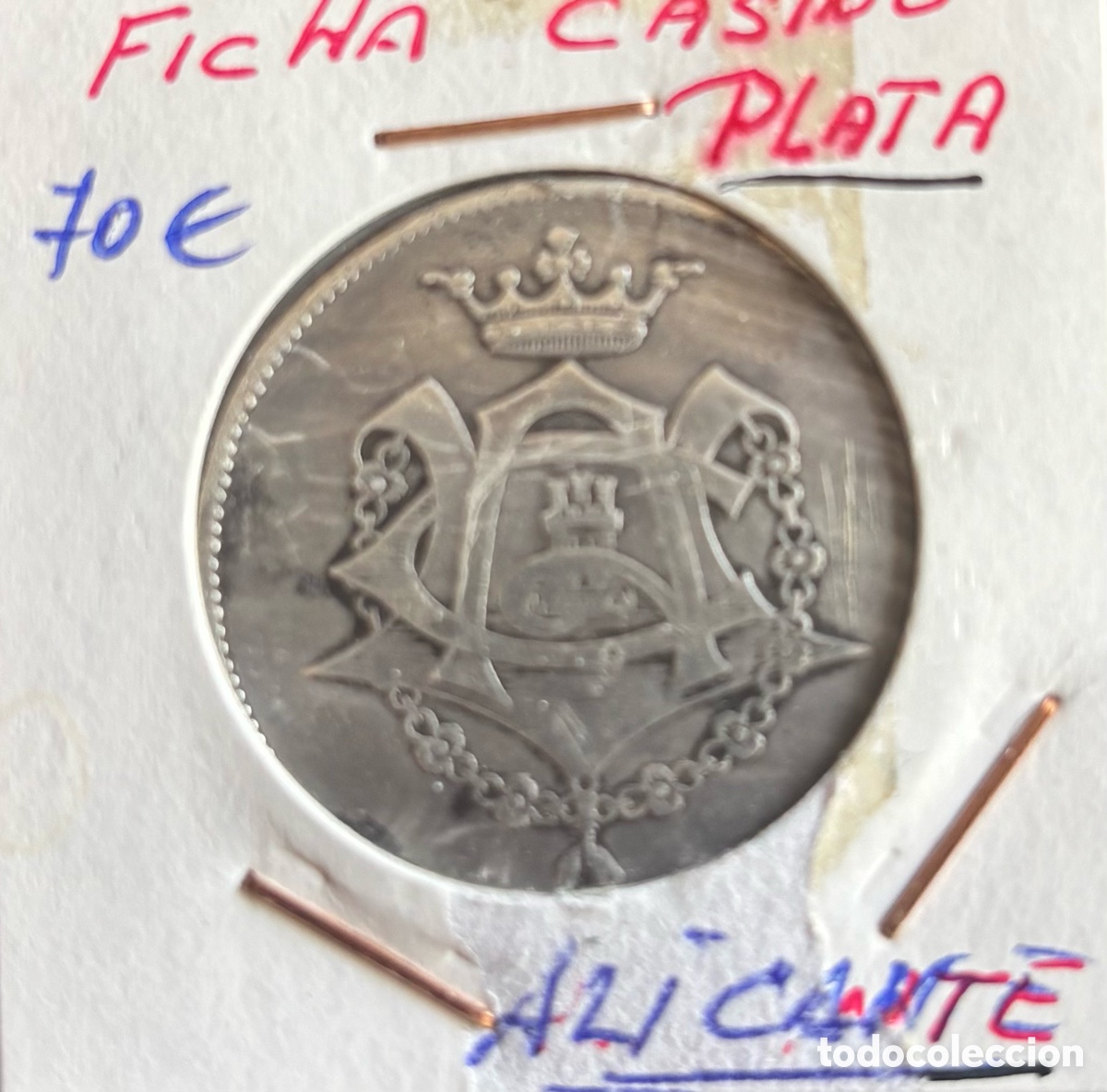 Lokalw&auml;hrung: Ficha monetaria. Casino de Alicante. Plata.5 pesetas