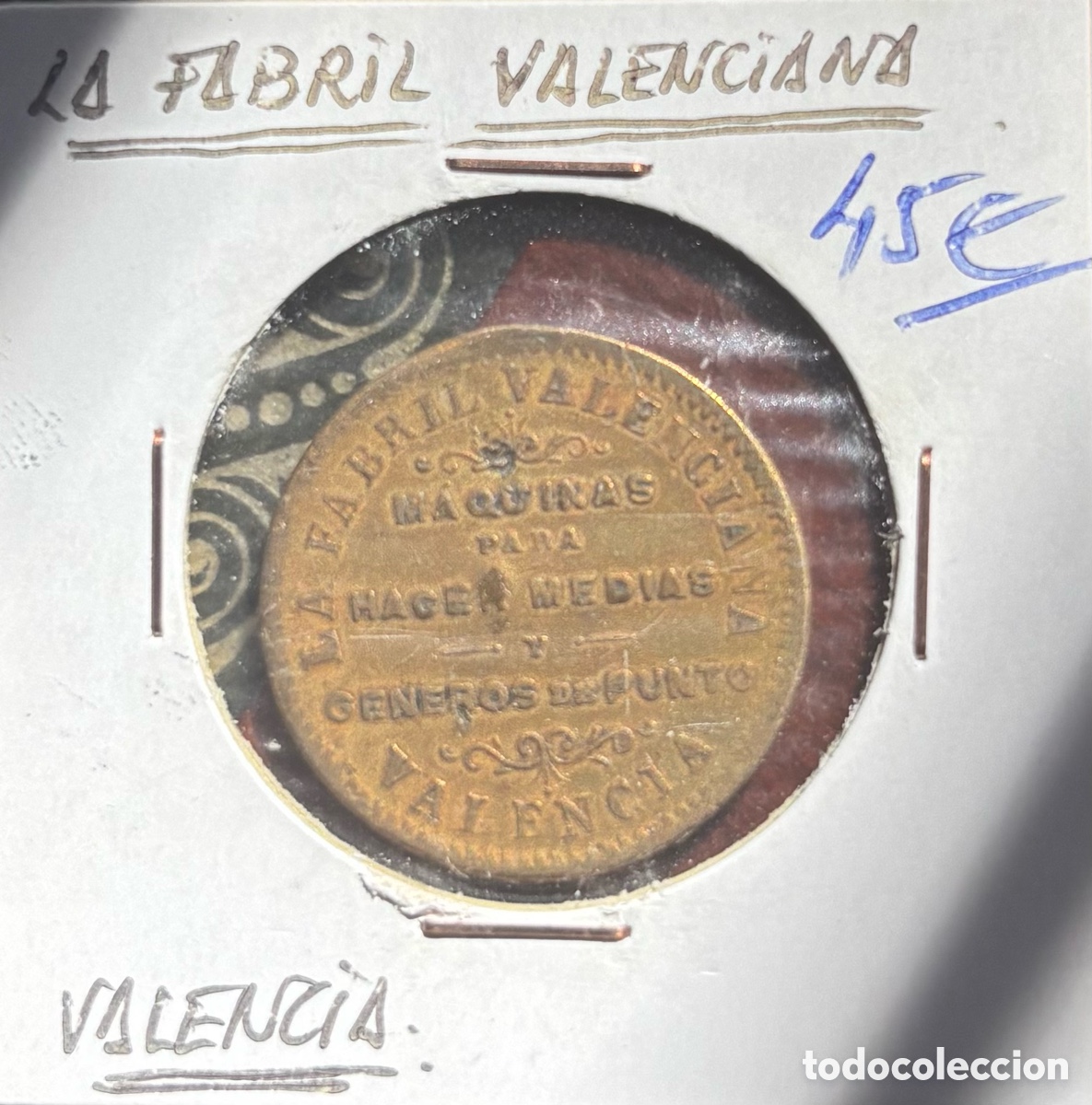 Lokalw&auml;hrung: Ficha monetaria. Jet&oacute;n. La fabril valenciana